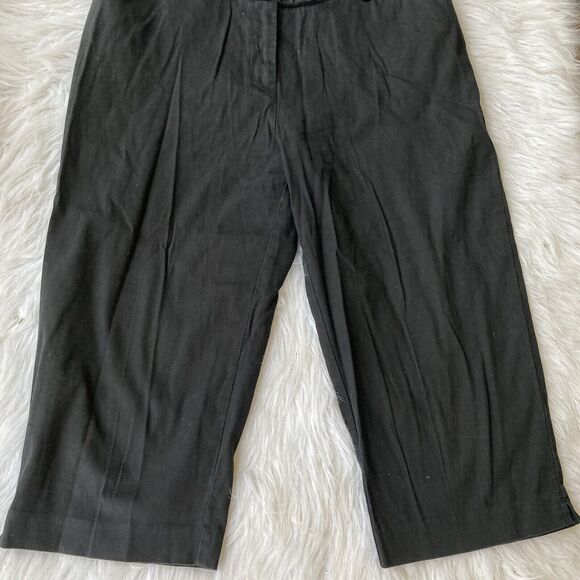 George Dress Pants Sz 10 London Fit Flat Front Womens Black Polyester Blend - Picture 3 of 10